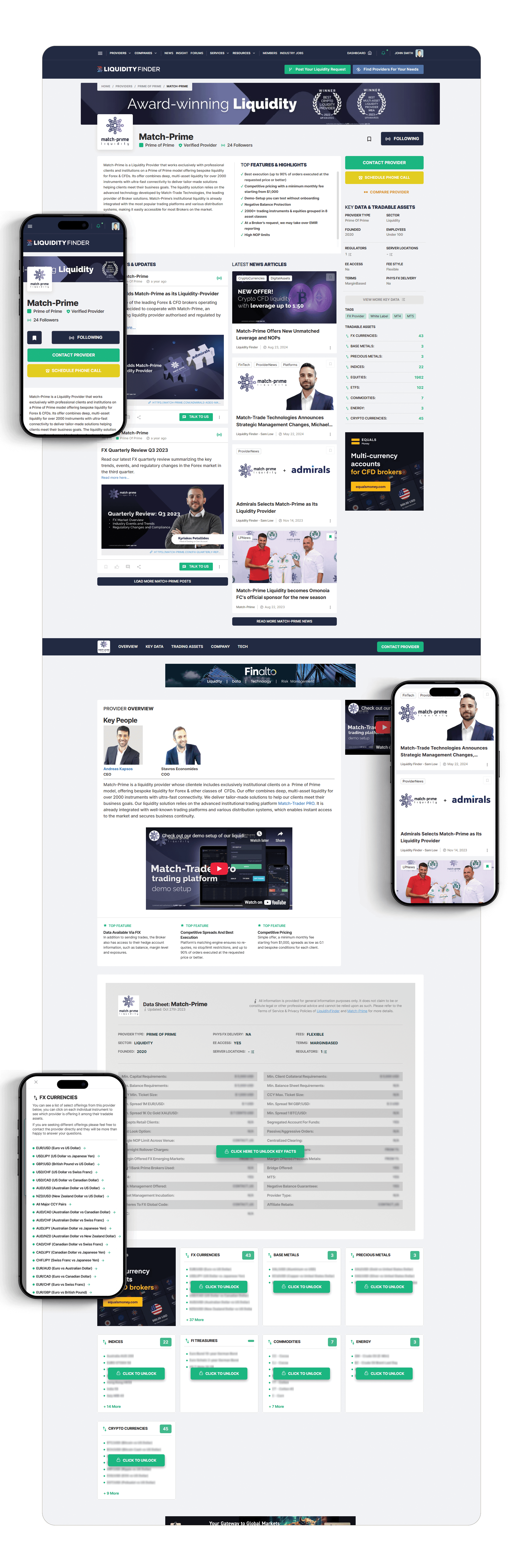 LiquidityFinder website homepage.