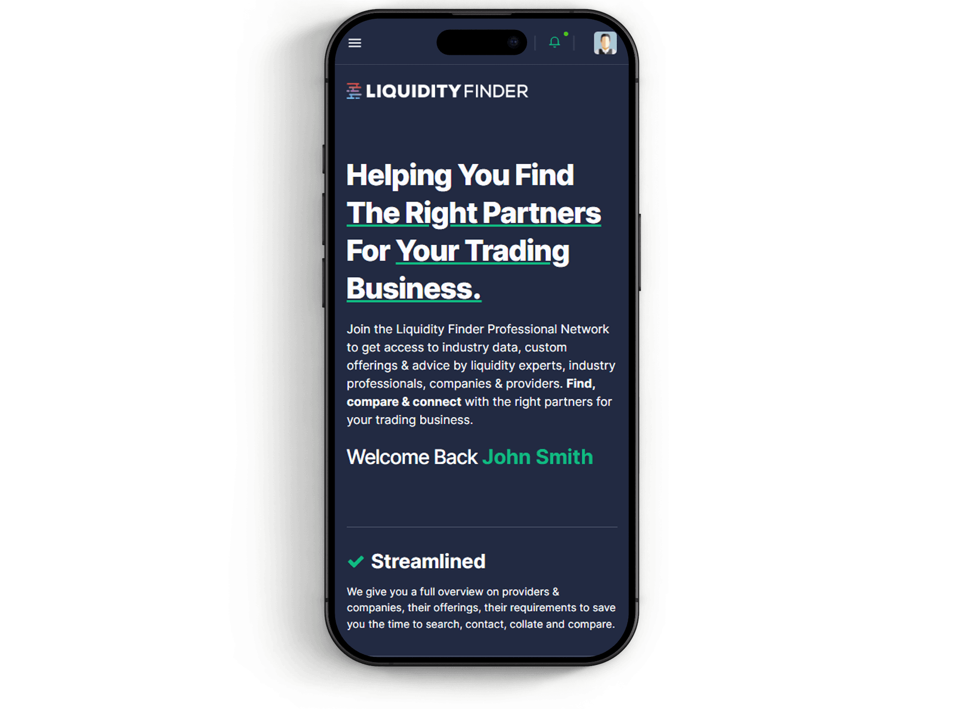 LiquidityFinder Mobile Application